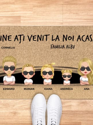 Covoraș personalizat - Bine ați venit la noi acasă