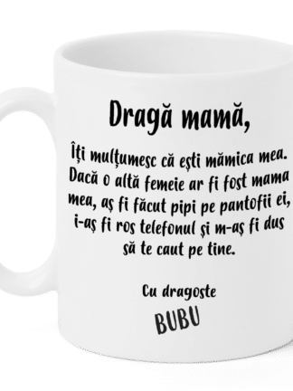 Cană personalizată - Dragă mamă de câine
