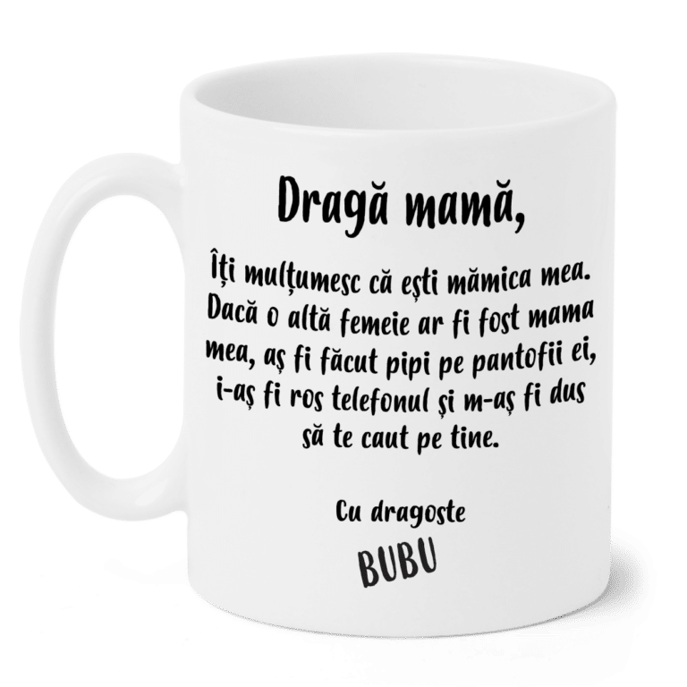 Cană personalizată - Dragă mamă de câine