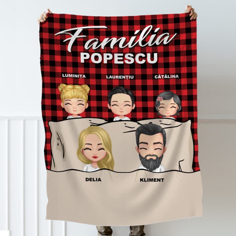 Pătură personalizată - Familie