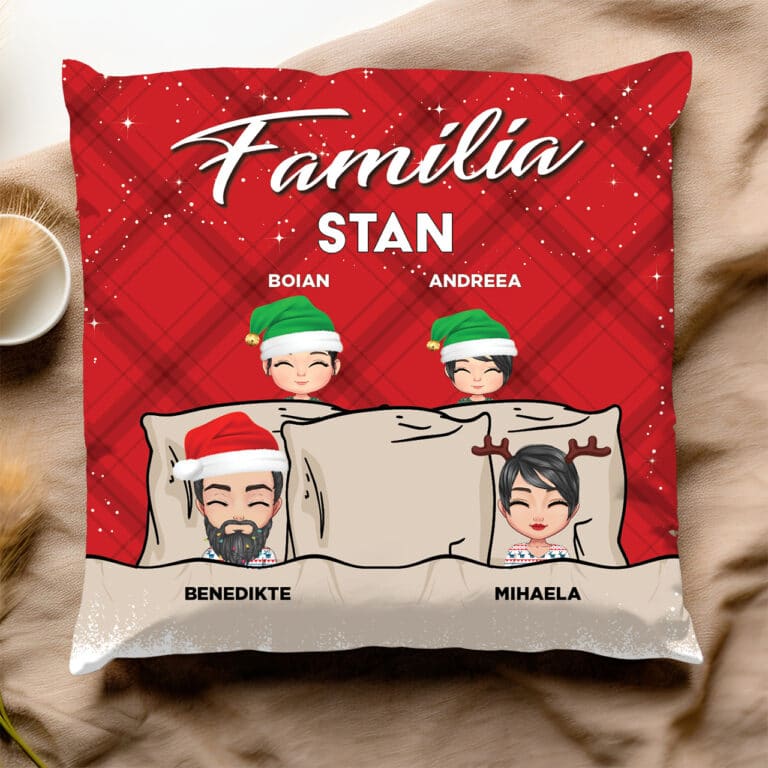 Pernă personalizată - Familie festivă