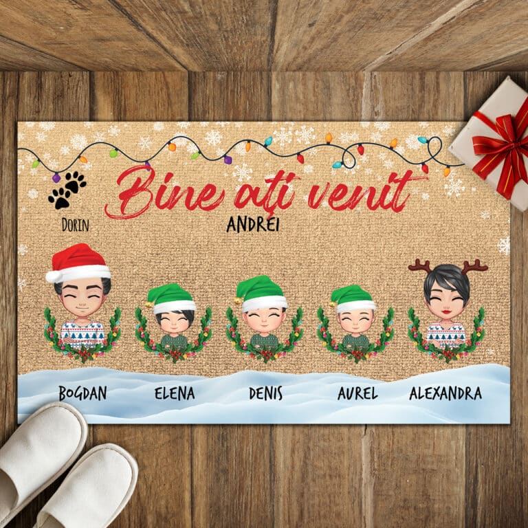 Covoraș personalizat Sărbători Fericite