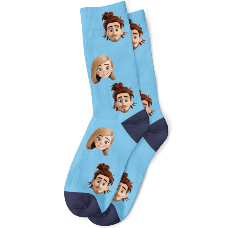 Șosete personalizate animate - Fața ta, dar și mai drăgălașă