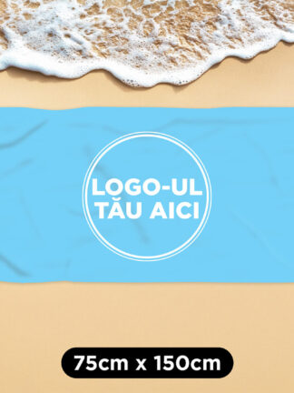 Prosop de plajă personalizat cu logo-ul tău