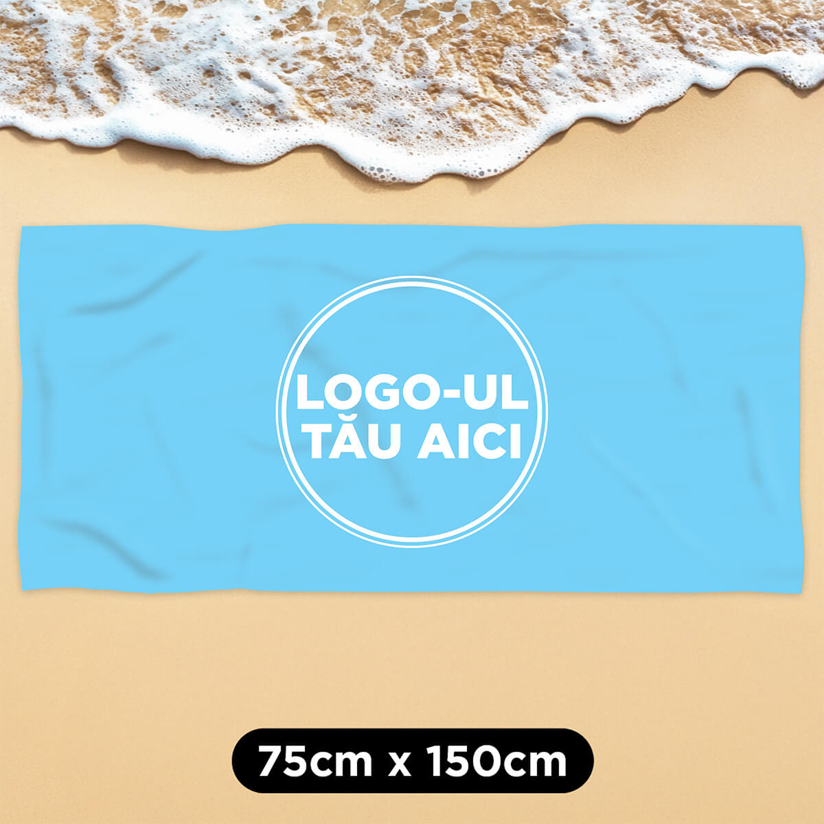 Prosop de plajă personalizat cu logo-ul tău