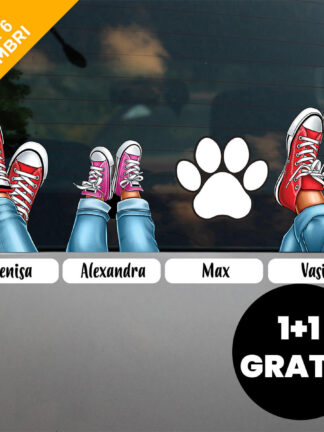 Autocolant personalizat 1+1 GRATIS
