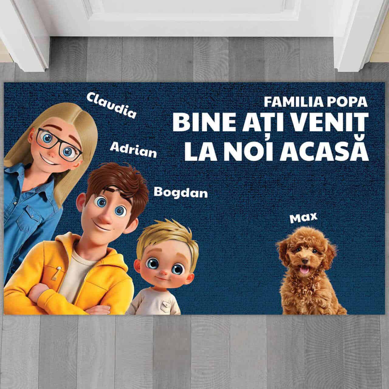 Covoraș personalizat - Despre o casă drăguță