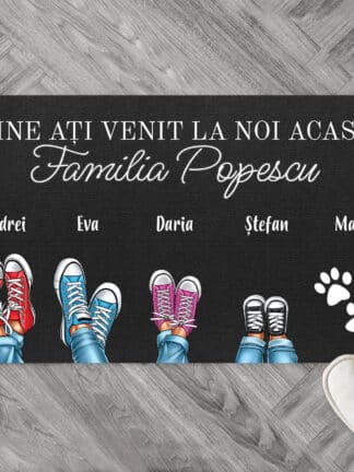 Covoraș personalizat - Încălțămintea familiei