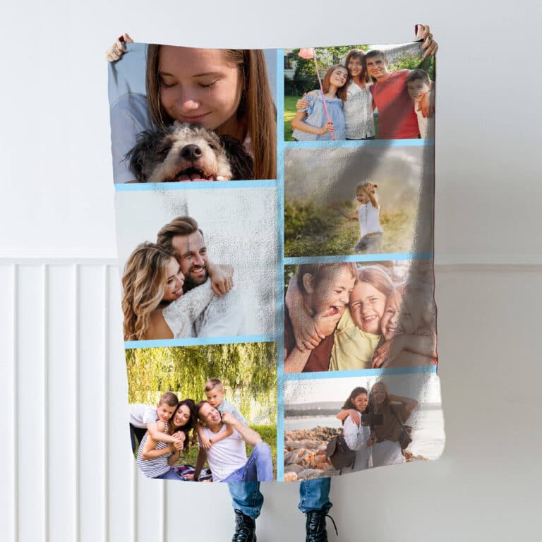 Pătură personalizată cu colaj foto