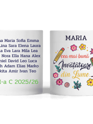 Cană personalizată - Cea mai bună învățătoare din lume