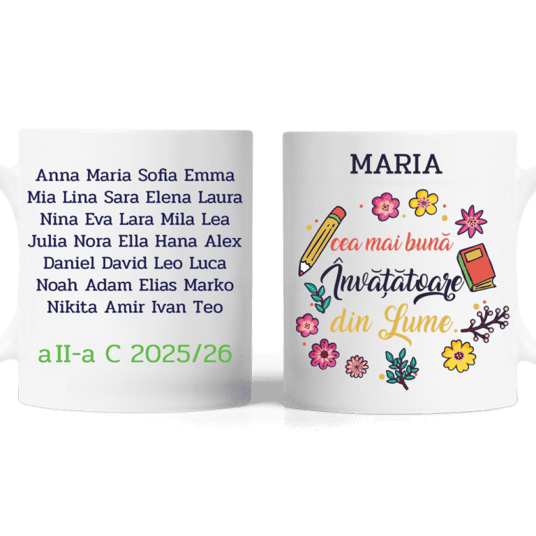 Cană personalizată - Cea mai bună învățătoare din lume