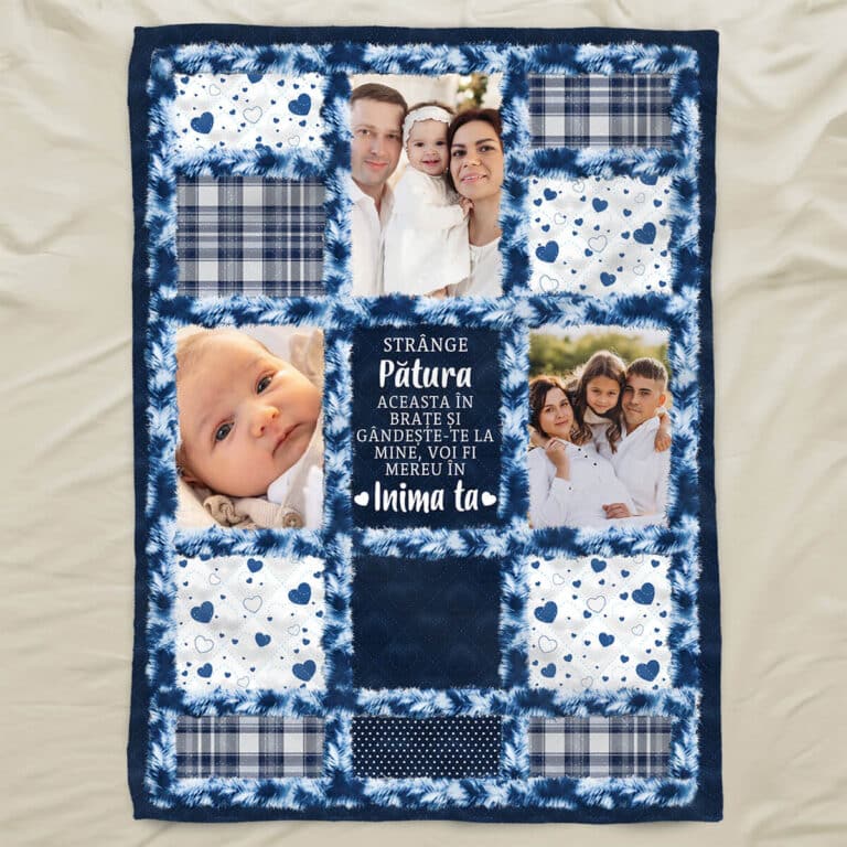 Pătură personalizată - Fotografii și amintiri