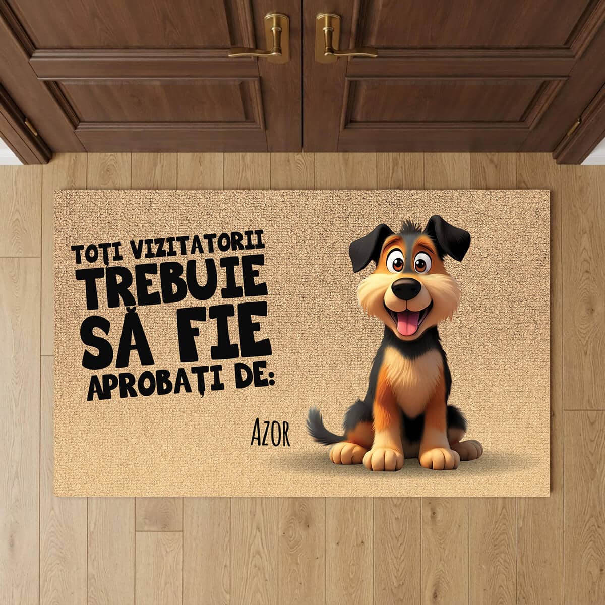 Covoraș personalizat - Toți vizitatorii trebuie să fie aprobați de
