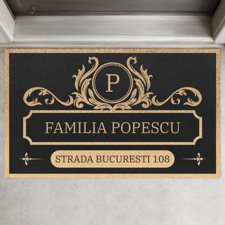 Covoraș personalizat cu numele tău de familie