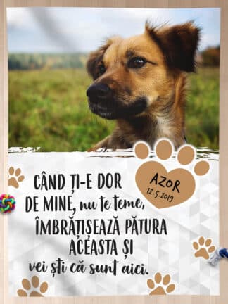 Pătură personalizată - Când ți-e dor de mine